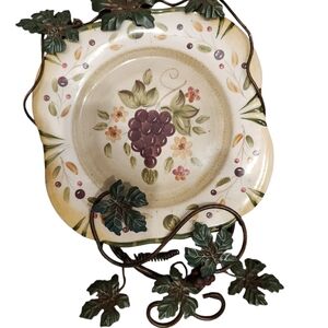 La Toscana By Certified International Grape and Floral Dinner Plate
